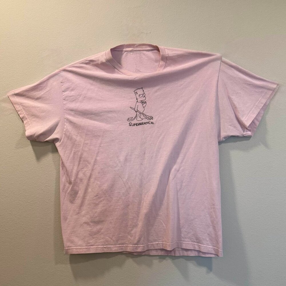 Superradical Pink Bart Graphic Tee (Size XXL)